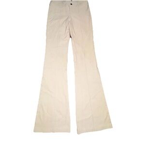 NWOT Garage Women’s XS Piper Pull On Flare Pants Buttons Tan High Waist Workwear